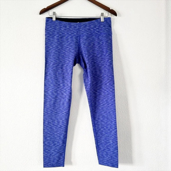 Tuff Athletics Pants - Tuff Athletics Blue Purple Space Dye Sporty High-Waisted Leggings Medium Casual